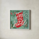 Cozy Christmas III by Laura Marshall. Shown in a crisp white glass frame for a clean and minimalist style. Available as an archival giclee rolled canvas, fine art paper, or poster print. SKU 88768a.