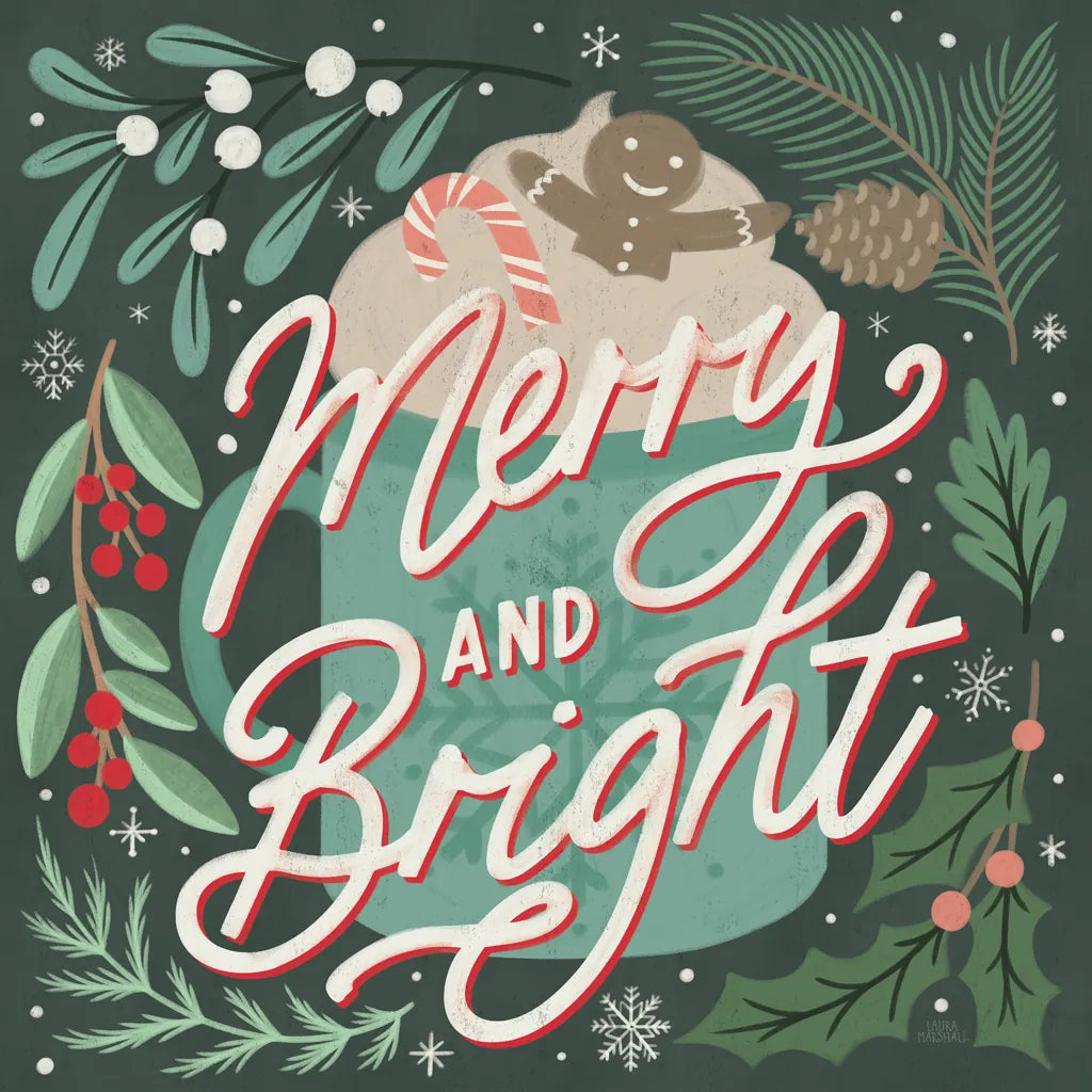 Cozy Christmas V by Laura Marshall. SKU 88770a. Archival Giclee Fine art print for wall decor.