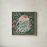 Cozy Christmas V by Laura Marshall. Shown in a natural wood glass frame for a timeless modern aesthetic. Available as an archival giclee rolled canvas, fine art paper, or poster print. SKU 88770a.