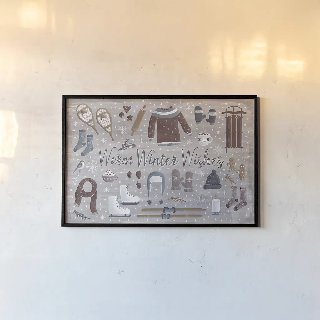 Cozy Winter III by Laura Marshall. shown as a paper print in a black flame. Available as a archival giclee rolled canvas, fine art paper, or poster print. SKU 30700i.