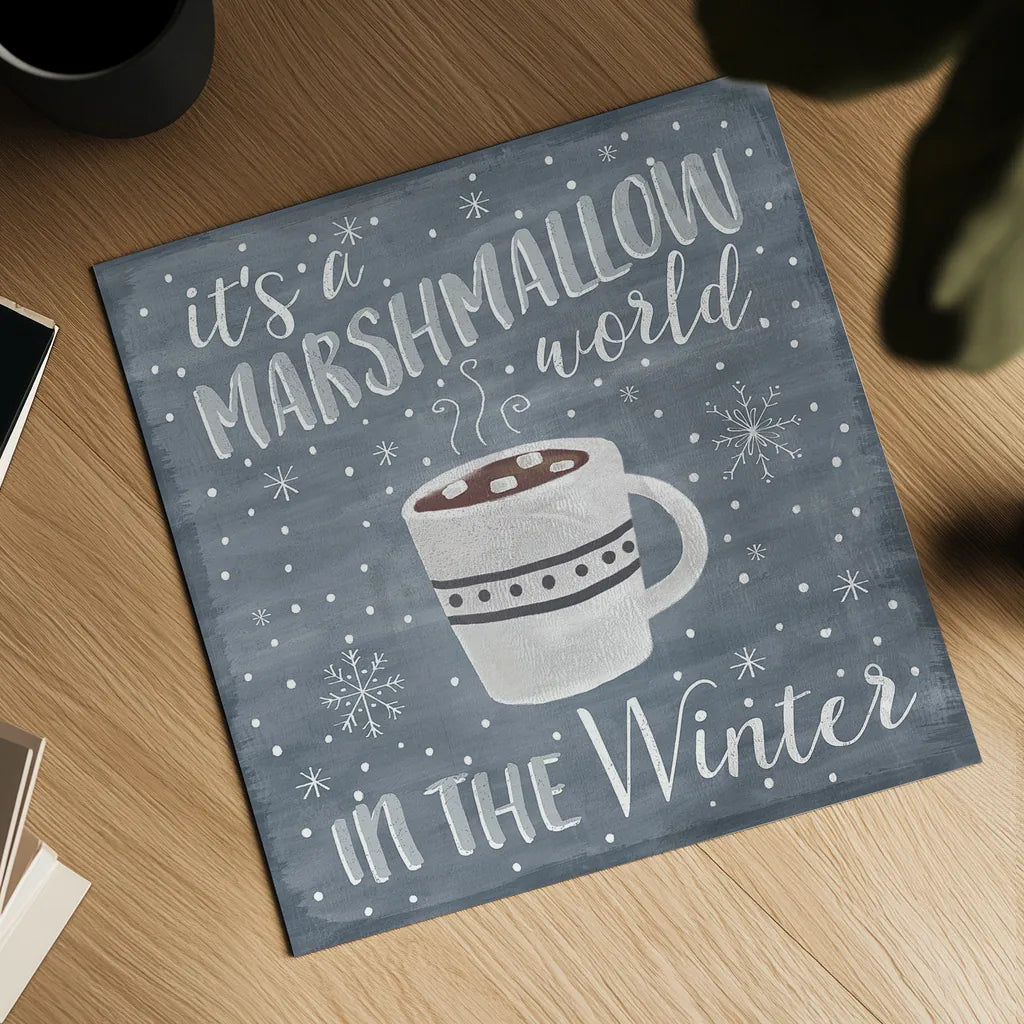 Cozy Winter VII by Laura Marshall. Shown as a detailed flat fine art print, highlighting archival giclee quality. Available as an archival giclee rolled canvas, fine art paper, or poster print. SKU 30704a.