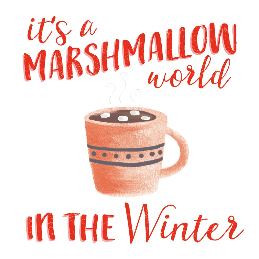 Cozy Winter VII Red by Laura Marshall. SKU 75727a. Archival Giclee Fine art print for wall decor.