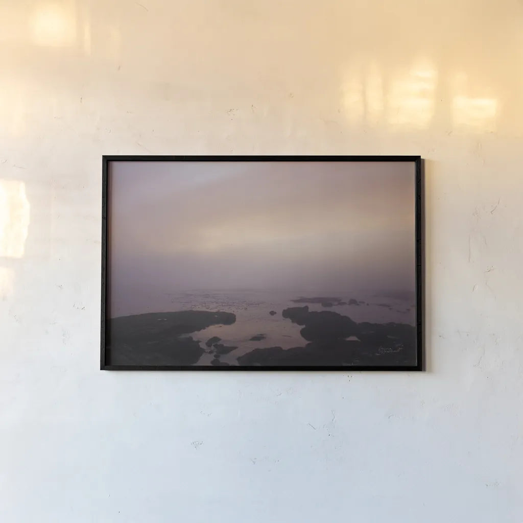 Crescent Bay I by Laura Marshall. shown as a paper print in a black flame. Available as a archival giclee rolled canvas, fine art paper, or poster print. SKU 42967i.