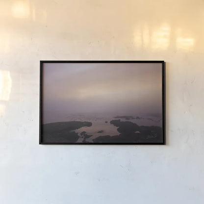 Crescent Bay I by Laura Marshall. shown as a paper print in a black flame. Available as a archival giclee rolled canvas, fine art paper, or poster print. SKU 42967i.