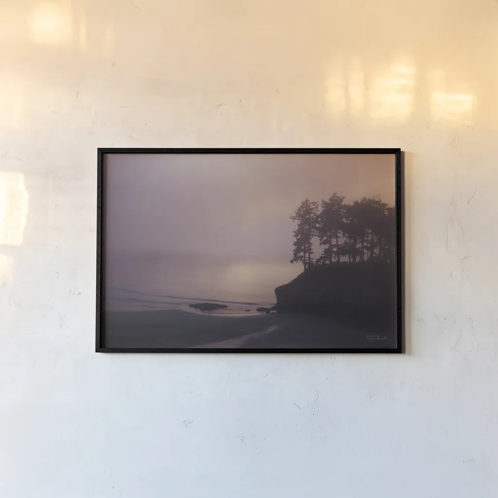 Crescent Bay II by Laura Marshall. shown as a paper print in a black flame. Available as a archival giclee rolled canvas, fine art paper, or poster print. SKU 42968i.