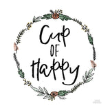 Cup of Happy by Laura Marshall. SKU 55537a. Archival Giclee Fine art print for wall decor.