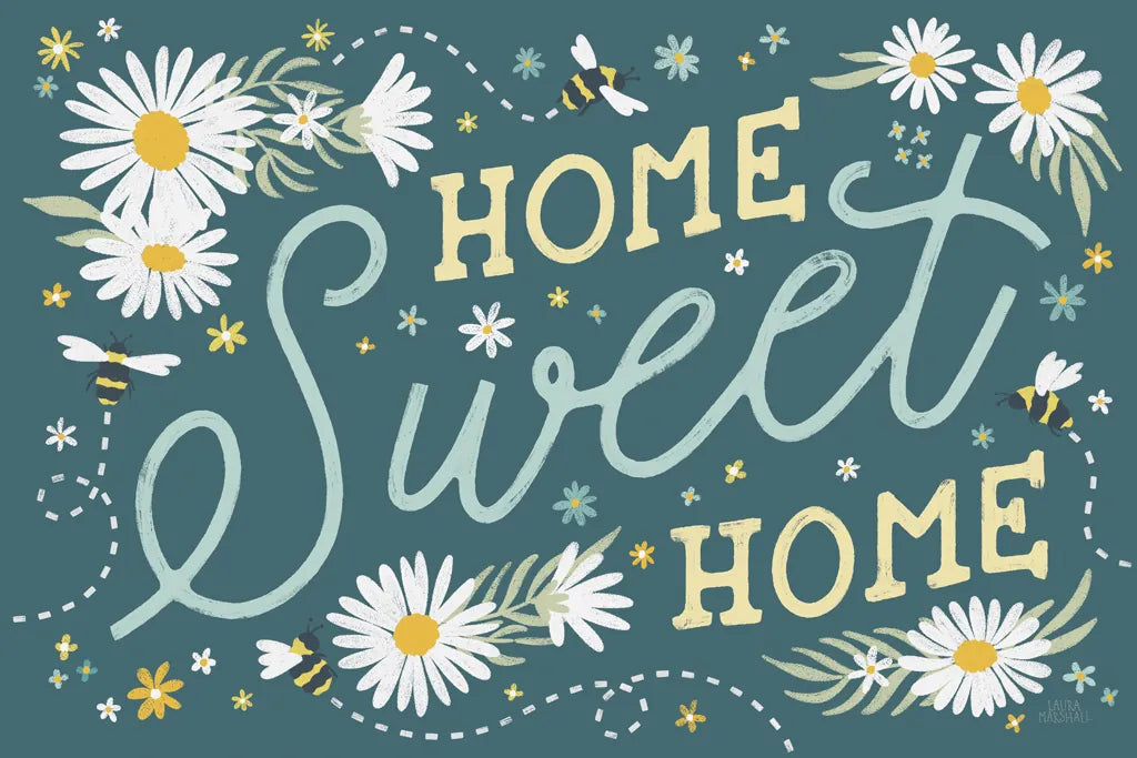 Daisy Garden I by Laura Marshall. SKU 80453i. Archival Giclee Fine art print for wall decor.