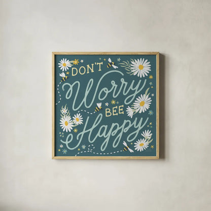 Daisy Garden II by Laura Marshall. Shown in a natural wood glass frame for a timeless modern aesthetic. Available as an archival giclee rolled canvas, fine art paper, or poster print. SKU 80454a.