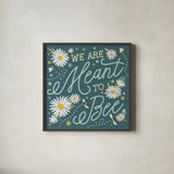 Daisy Garden III by Laura Marshall. Shown in a sleek black glass frame for a contemporary gallery look. Available as an archival giclee rolled canvas, fine art paper, or poster print. SKU 80455a.