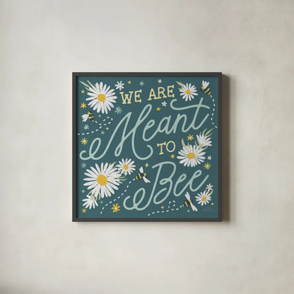 Daisy Garden III by Laura Marshall. Shown in a sleek black glass frame for a contemporary gallery look. Available as an archival giclee rolled canvas, fine art paper, or poster print. SKU 80455a.