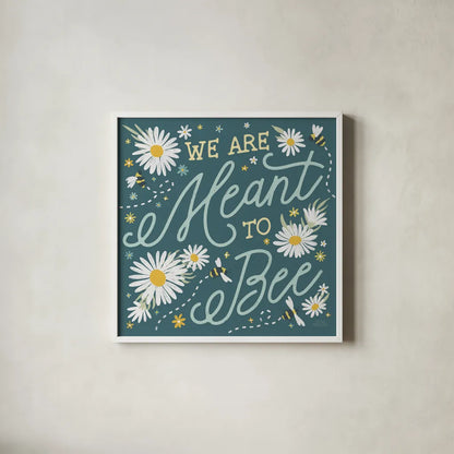 Daisy Garden III by Laura Marshall. Shown in a crisp white glass frame for a clean and minimalist style. Available as an archival giclee rolled canvas, fine art paper, or poster print. SKU 80455a.