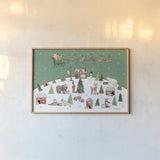 December 25th I by Laura Marshall. shown as a paper print in a natural frame. Available as a archival giclee rolled canvas, fine art paper, or poster print. SKU 52121i.