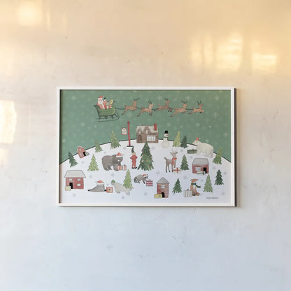 December 25th I by Laura Marshall. shown as a paper print in a white frame. Available as a archival giclee rolled canvas, fine art paper, or poster print. SKU 52121i.