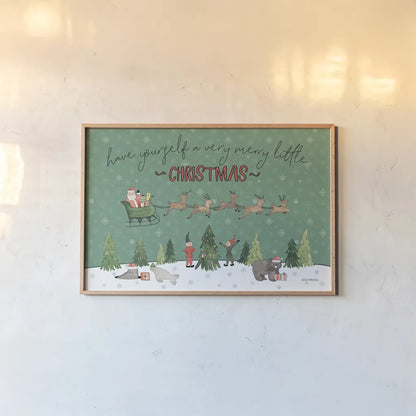 December 25th II by Laura Marshall. shown as a paper print in a natural frame. Available as a archival giclee rolled canvas, fine art paper, or poster print. SKU 52122i.