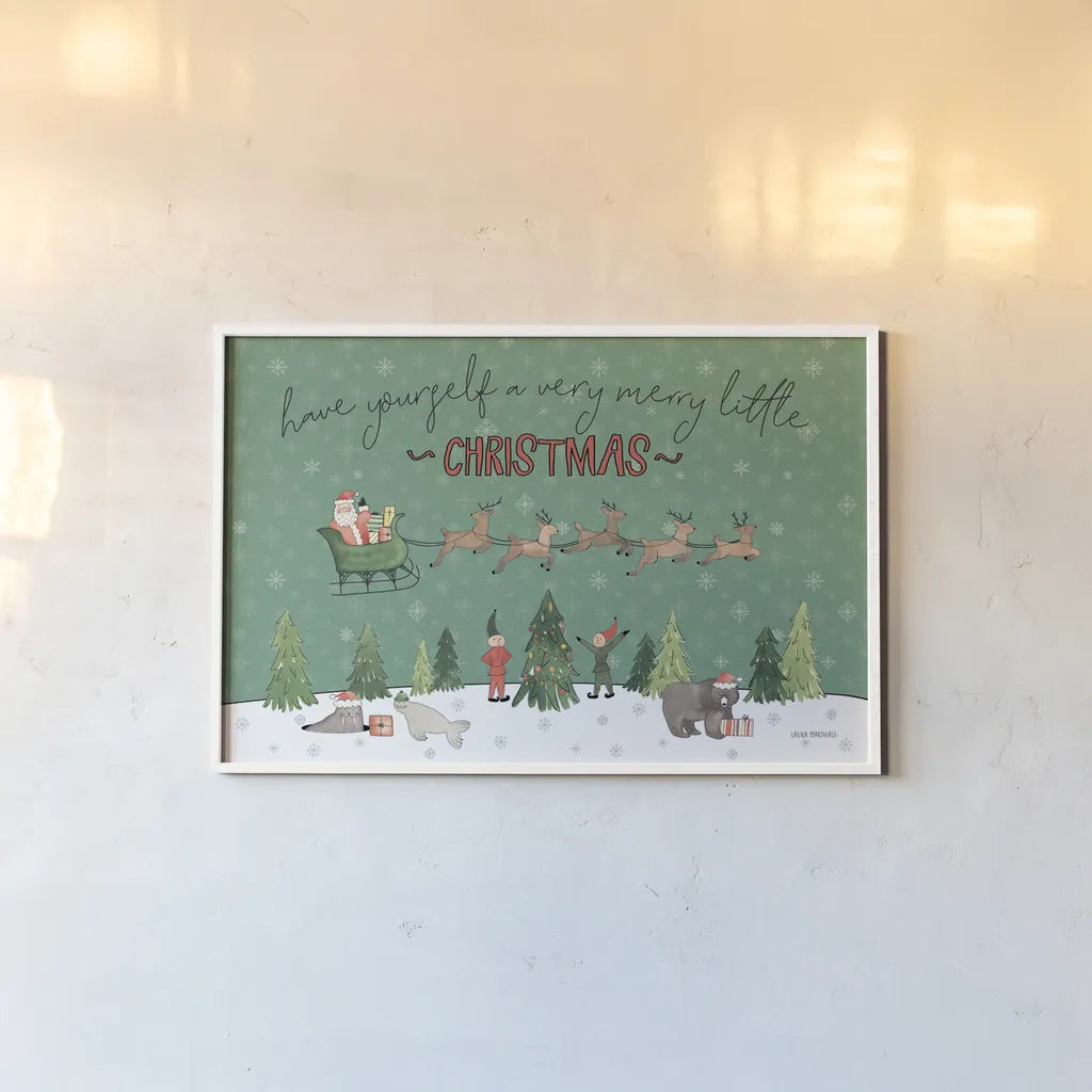 December 25th II by Laura Marshall. shown as a paper print in a white frame. Available as a archival giclee rolled canvas, fine art paper, or poster print. SKU 52122i.