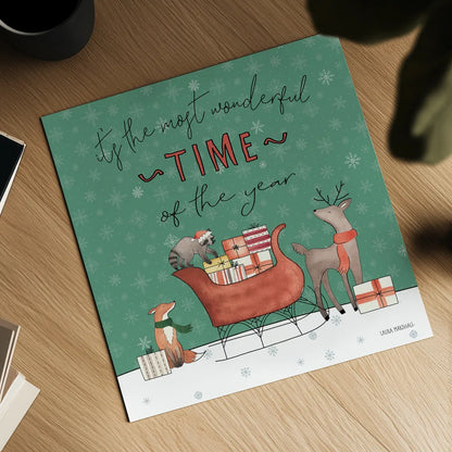 December 25th III by Laura Marshall. Shown as a detailed flat fine art print, highlighting archival giclee quality. Available as an archival giclee rolled canvas, fine art paper, or poster print. SKU 52123a.