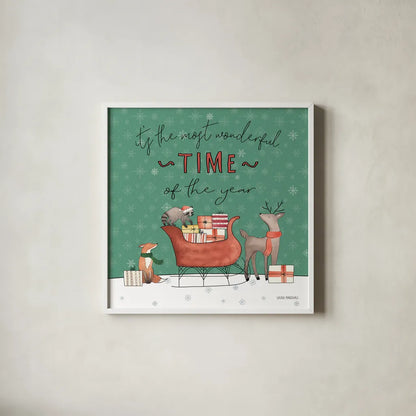 December 25th III by Laura Marshall. Shown in a crisp white glass frame for a clean and minimalist style. Available as an archival giclee rolled canvas, fine art paper, or poster print. SKU 52123a.