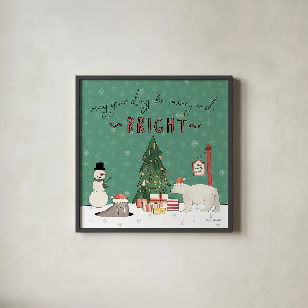 December 25th IV by Laura Marshall. Shown in a sleek black glass frame for a contemporary gallery look. Available as an archival giclee rolled canvas, fine art paper, or poster print. SKU 52124a.