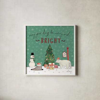 December 25th IV by Laura Marshall. Shown in a crisp white glass frame for a clean and minimalist style. Available as an archival giclee rolled canvas, fine art paper, or poster print. SKU 52124a.