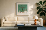 December 25th IV by Laura Marshall. Displayed in a glass frame with matte in a clean modern living room. Available as an archival giclee rolled canvas, fine art paper, or poster print. SKU 52124a.