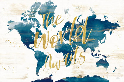 Desert Blooms Abstact Map The World by Laura Marshall. SKU 68566i. Archival Giclee Fine art print for wall decor.