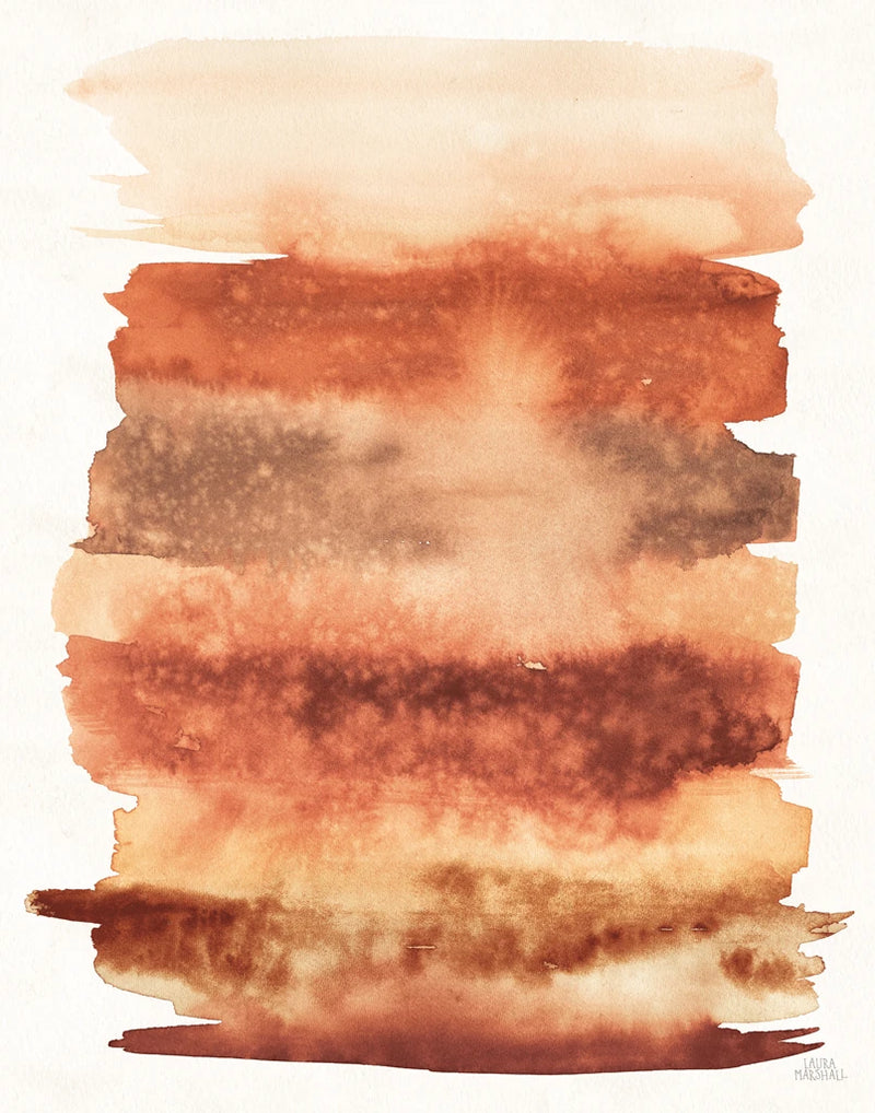 Desert Blooms Abstract II Fall by Laura Marshall