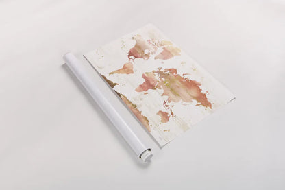 Desert Blooms Abstract Map by Laura Marshall. shown as a rolled paper print. Available as archival giclee rolled canvas, fine art paper, or poster print. SKU 67448i.