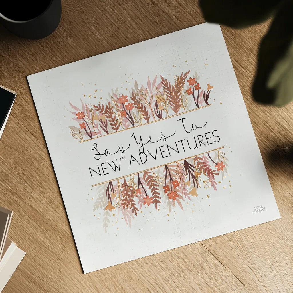 Desert Blooms II by Laura Marshall. Shown as a detailed flat fine art print, highlighting archival giclee quality. Available as an archival giclee rolled canvas, fine art paper, or poster print. SKU 64843a.