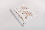 Desert Blooms Map by Laura Marshall. shown as a rolled paper print. Available as archival giclee rolled canvas, fine art paper, or poster print. SKU 64850i.