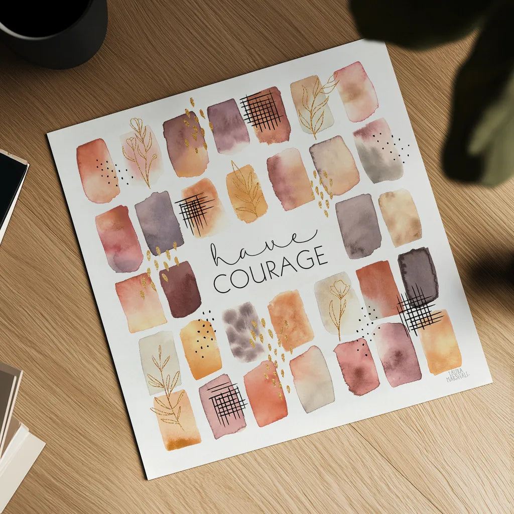 Desert Blooms V by Laura Marshall. Shown as a detailed flat fine art print, highlighting archival giclee quality. Available as an archival giclee rolled canvas, fine art paper, or poster print. SKU 64846a.