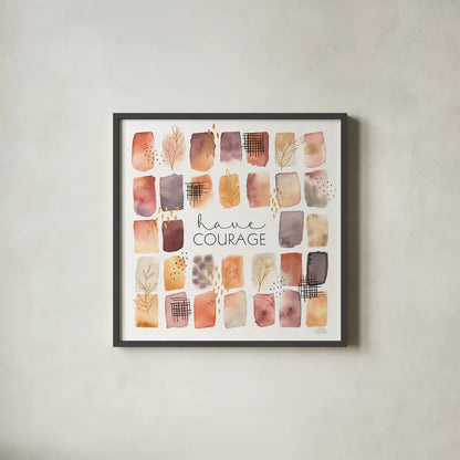 Desert Blooms V by Laura Marshall. Shown in a sleek black glass frame for a contemporary gallery look. Available as an archival giclee rolled canvas, fine art paper, or poster print. SKU 64846a.