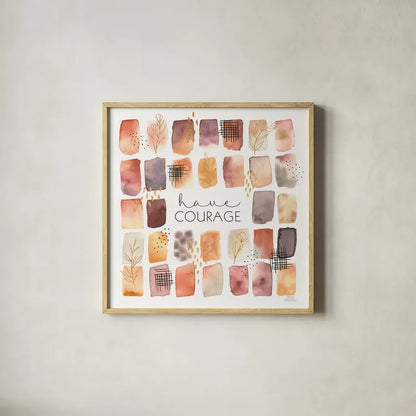 Desert Blooms V by Laura Marshall. Shown in a natural wood glass frame for a timeless modern aesthetic. Available as an archival giclee rolled canvas, fine art paper, or poster print. SKU 64846a.