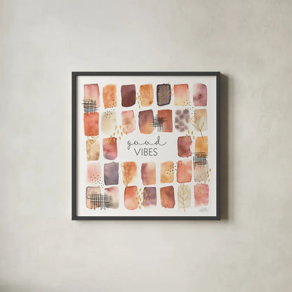 Desert Blooms VI by Laura Marshall. Shown in a sleek black glass frame for a contemporary gallery look. Available as an archival giclee rolled canvas, fine art paper, or poster print. SKU 64847a.