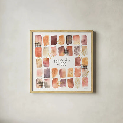 Desert Blooms VI by Laura Marshall. Shown in a natural wood glass frame for a timeless modern aesthetic. Available as an archival giclee rolled canvas, fine art paper, or poster print. SKU 64847a.