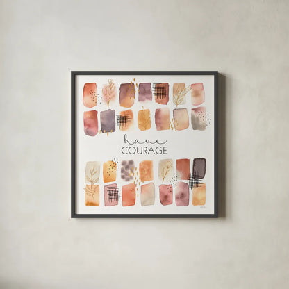 Desert Blooms VII by Laura Marshall. Shown in a sleek black glass frame for a contemporary gallery look. Available as an archival giclee rolled canvas, fine art paper, or poster print. SKU 67775a.