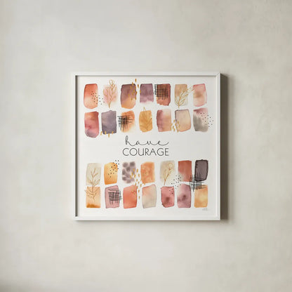 Desert Blooms VII by Laura Marshall. Shown in a crisp white glass frame for a clean and minimalist style. Available as an archival giclee rolled canvas, fine art paper, or poster print. SKU 67775a.