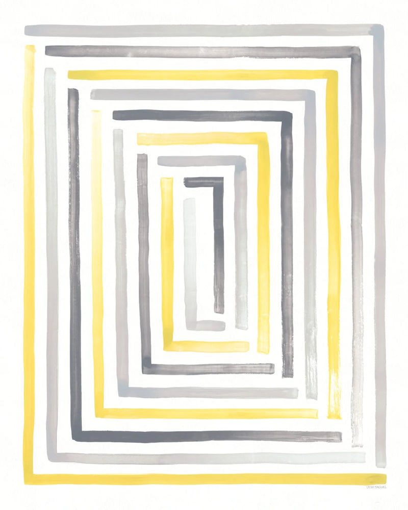 Desert Sunset II Yellow Gray by Laura Marshall