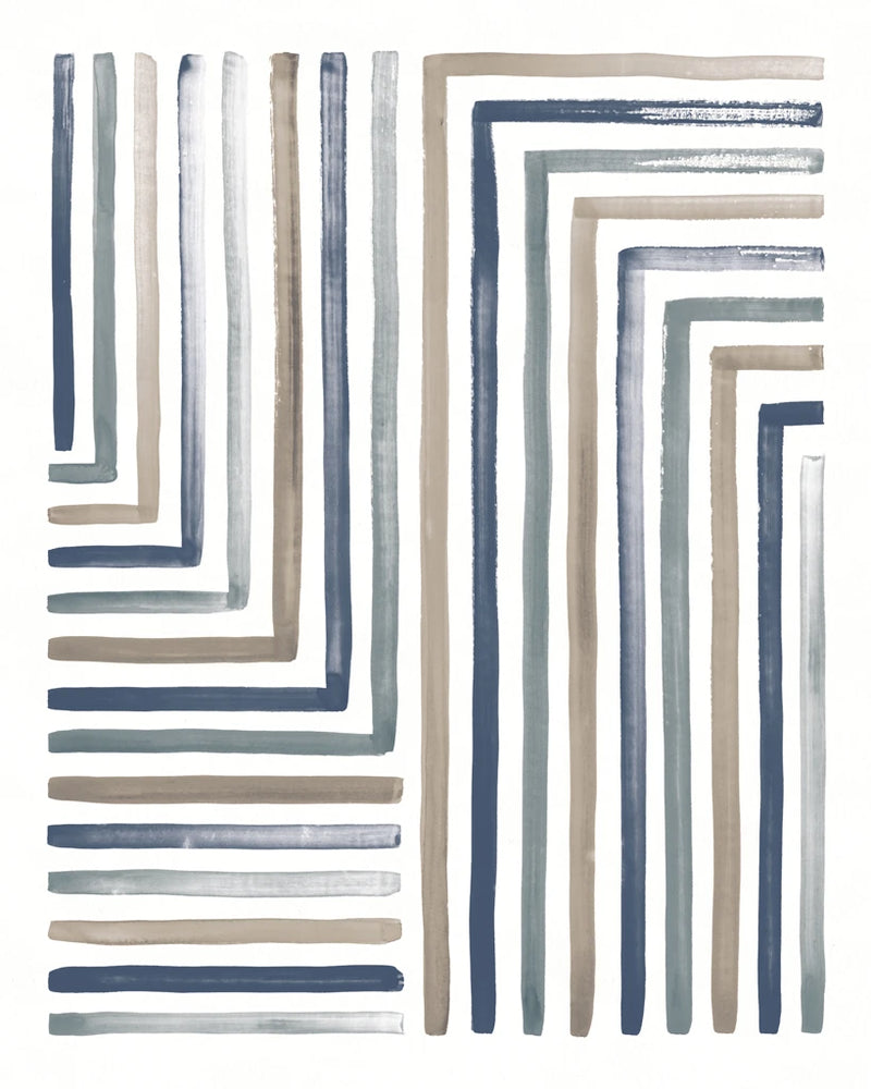 Desert Sunset III Blue by Laura Marshall