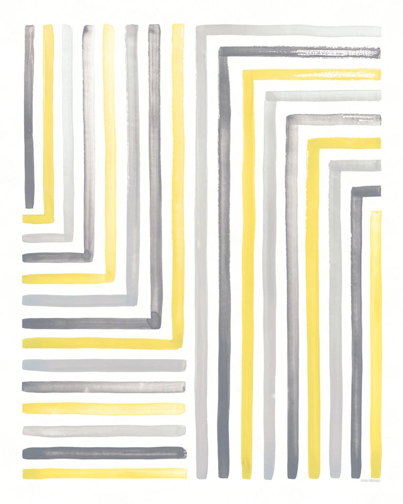 Desert Sunset III Yellow Gray by Laura Marshall