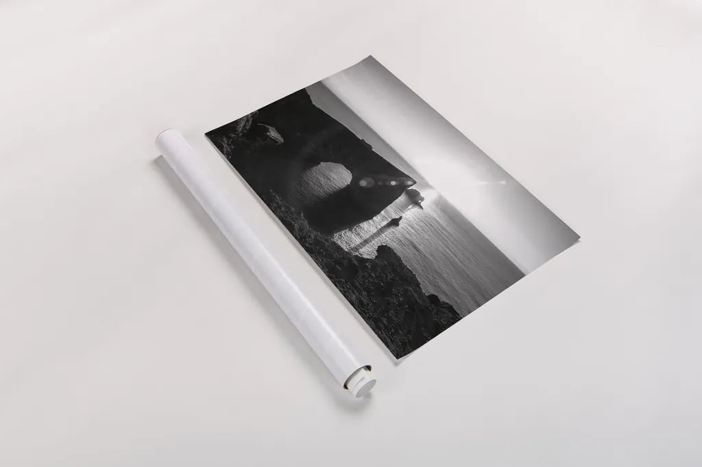 Dyrholaey by Laura Marshall. shown as a rolled paper print. Available as archival giclee rolled canvas, fine art paper, or poster print. SKU 64398i.