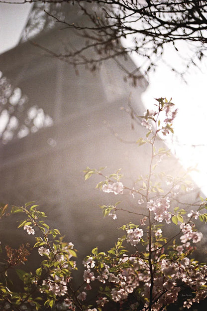 Eiffel Tower in Spring by Laura Marshall. SKU 17909h. Archival Giclee Fine art print for wall decor.