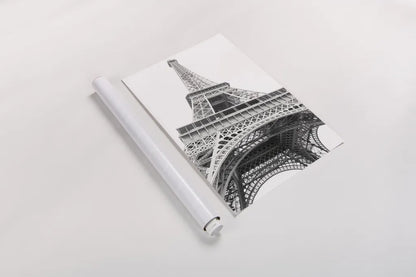 Eiffel up Close by Laura Marshall. shown as a rolled paper print. Available as archival giclee rolled canvas, fine art paper, or poster print. SKU 25888h.