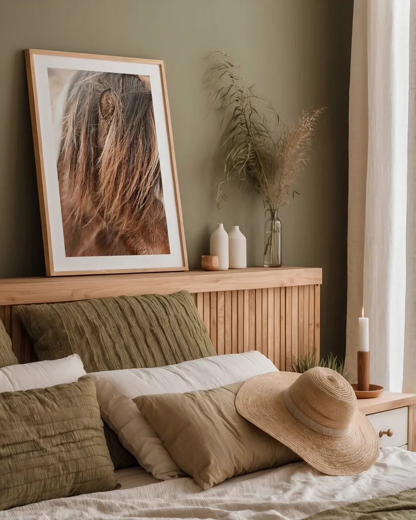 Elska I by Laura Marshall. shown as a paper print in a natural frame. Available as a archival giclee rolled canvas, fine art paper, or poster print. SKU 49814h.