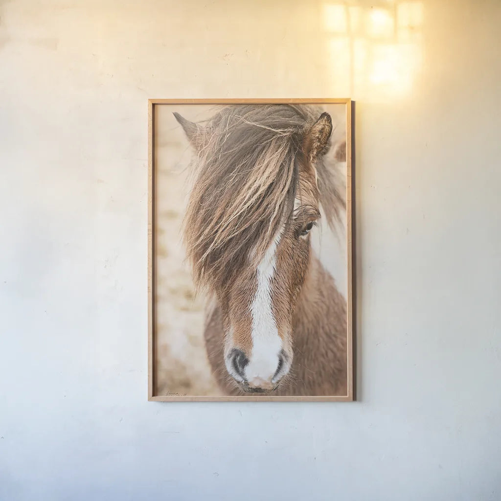 Elska II by Laura Marshall. shown as a paper print in a natural frame. Available as a archival giclee rolled canvas, fine art paper, or poster print. SKU 49816h.