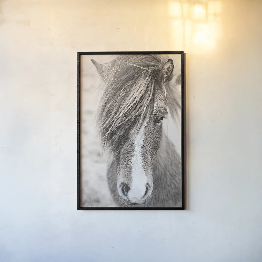 Elska II BW by Laura Marshall. shown as a paper print in a black flame. Available as a archival giclee rolled canvas, fine art paper, or poster print. SKU 49817h.