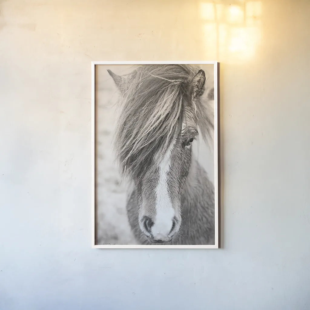 Elska II BW by Laura Marshall. shown as a paper print in a white frame. Available as a archival giclee rolled canvas, fine art paper, or poster print. SKU 49817h.