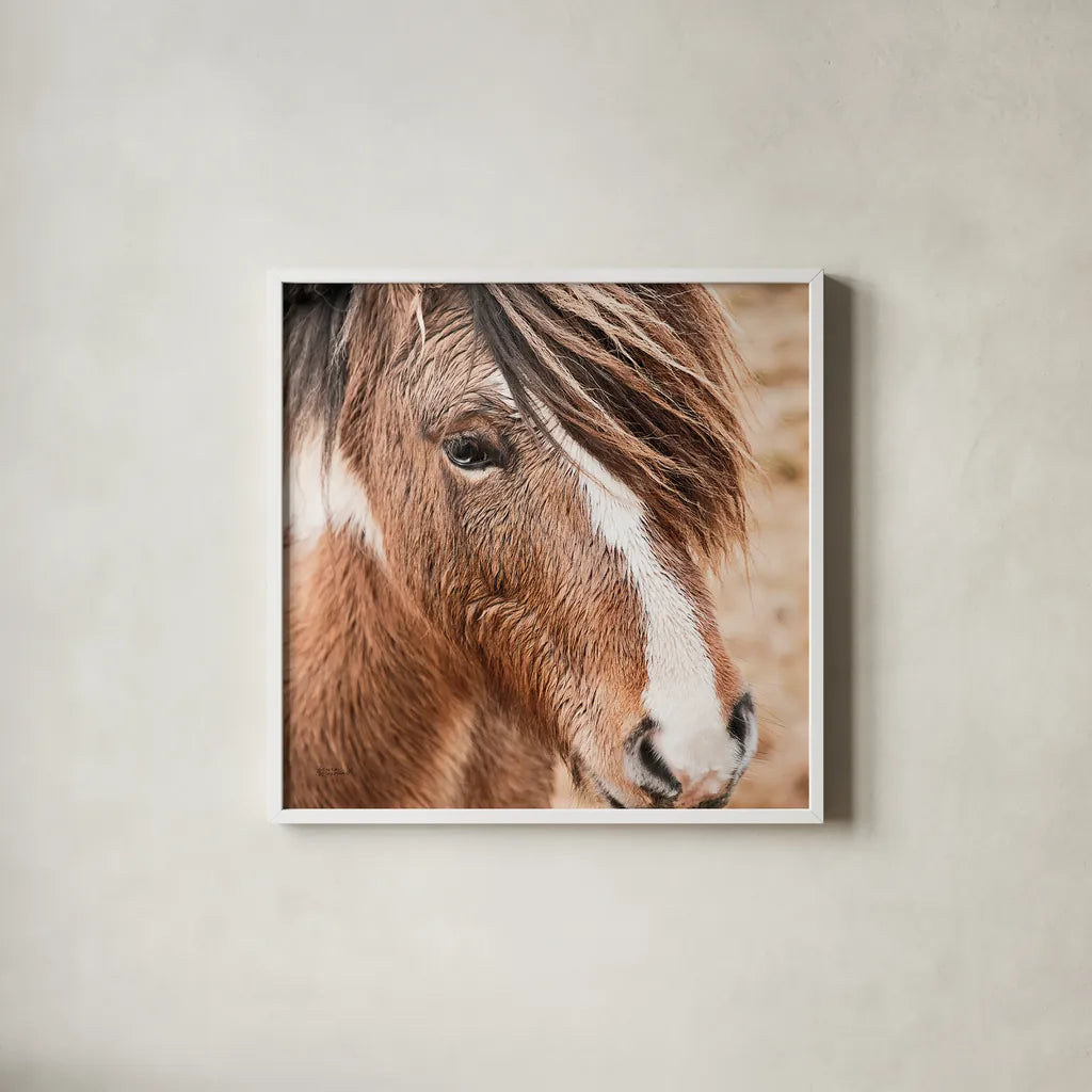 Elska III by Laura Marshall. Shown in a crisp white glass frame for a clean and minimalist style. Available as an archival giclee rolled canvas, fine art paper, or poster print. SKU 49818a.