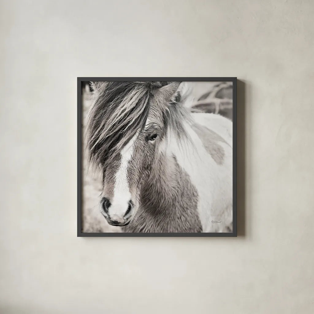 Elska IV BW by Laura Marshall. Shown in a sleek black glass frame for a contemporary gallery look. Available as an archival giclee rolled canvas, fine art paper, or poster print. SKU 49821a.
