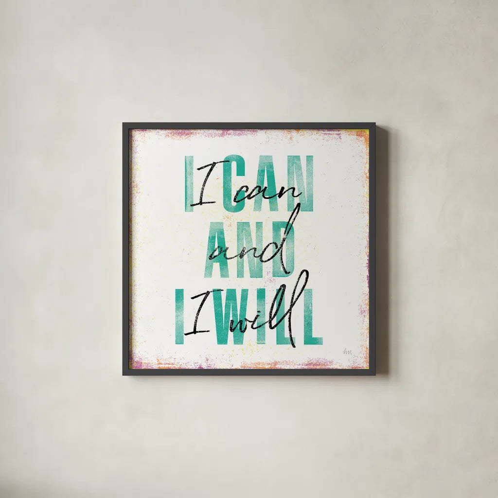 Empowerment III by Laura Marshall. Shown in a sleek black glass frame for a contemporary gallery look. Available as an archival giclee rolled canvas, fine art paper, or poster print. SKU 46920a.