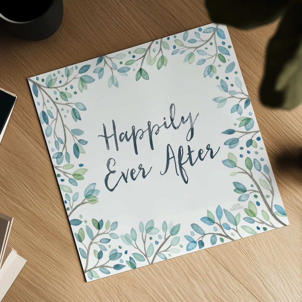 Enchanted Forest III Sq by Laura Marshall. Shown as a detailed flat fine art print, highlighting archival giclee quality. Available as an archival giclee rolled canvas, fine art paper, or poster print. SKU 55625a.